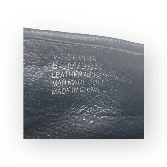 Vince Camuto 𖦹 Bevina Perforated Leather Cut Out Peep Toe Booties 𖦹 Black 8.5M - Picture 13 of 16